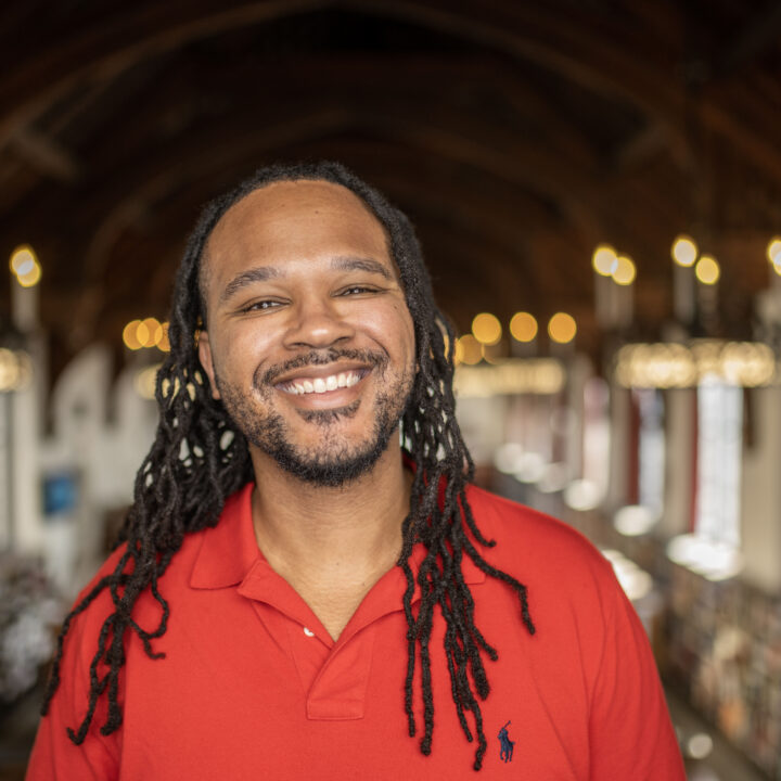 Larry Marshall, BS '22, in Graham Chapel