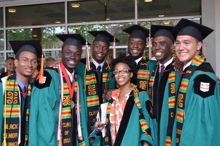 Aaron and friends at WashU Commencement 2011