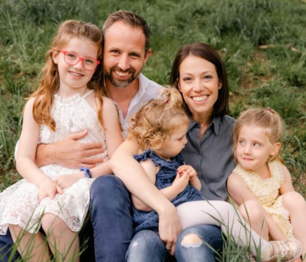 Tim Young, AB '07, and his family